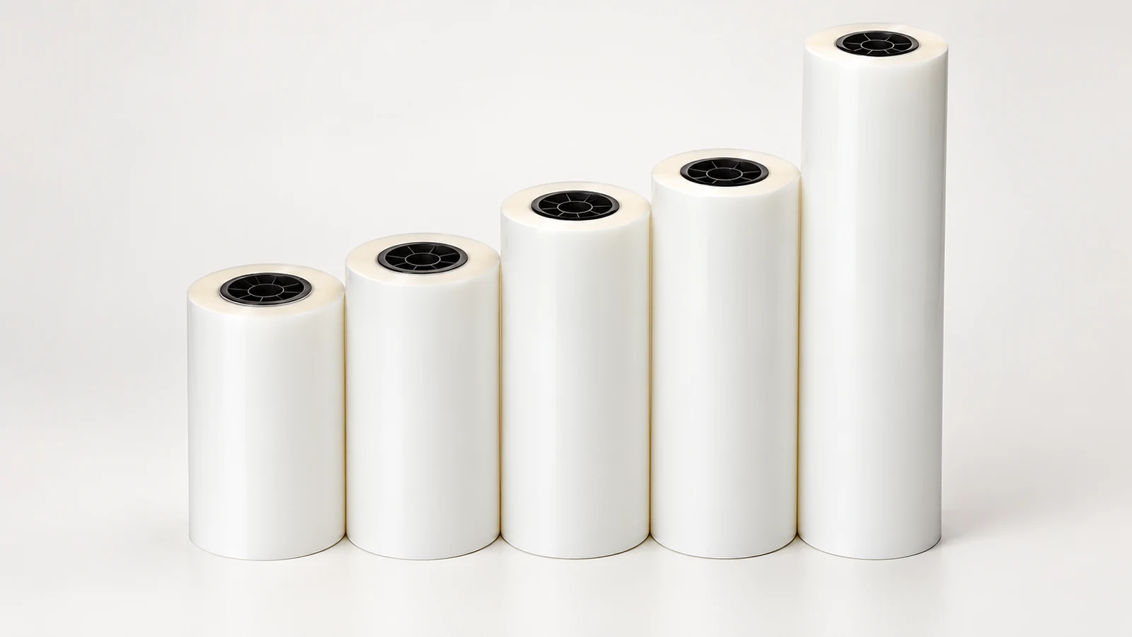 DTF film rolls in five available widths