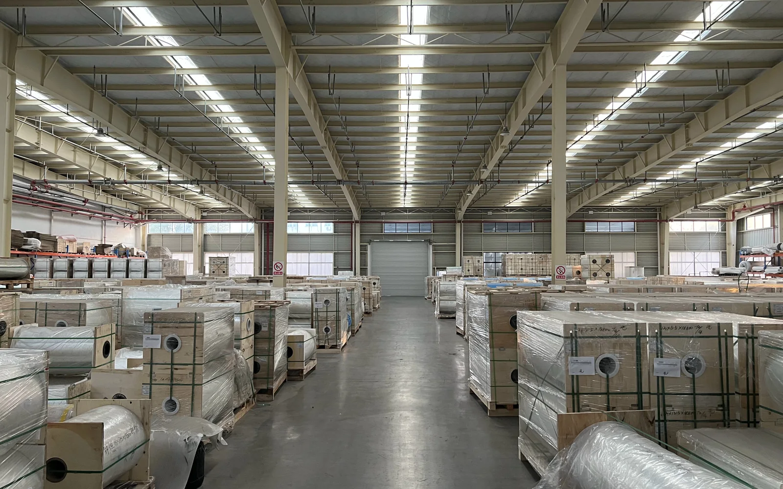 Packed DTF film rolls in the warehouse